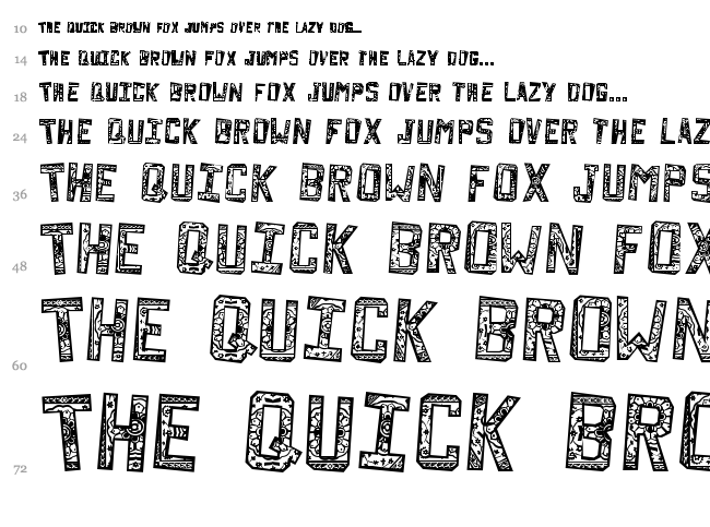 Forgotten Playbill font waterfall
