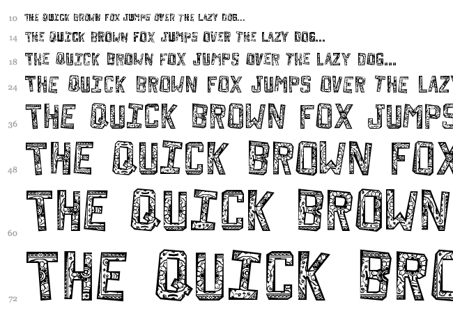 Forgotten Playbill font waterfall