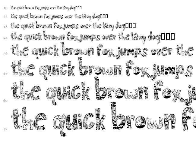 Frenzy font waterfall