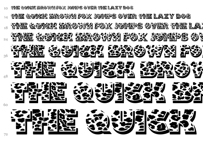 Fuzzy Handcuffs font waterfall