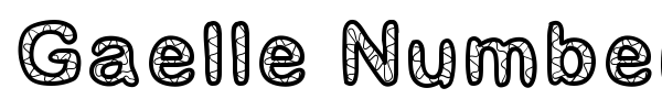 Gaelle Number font preview