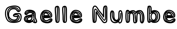 Gaelle Number font preview