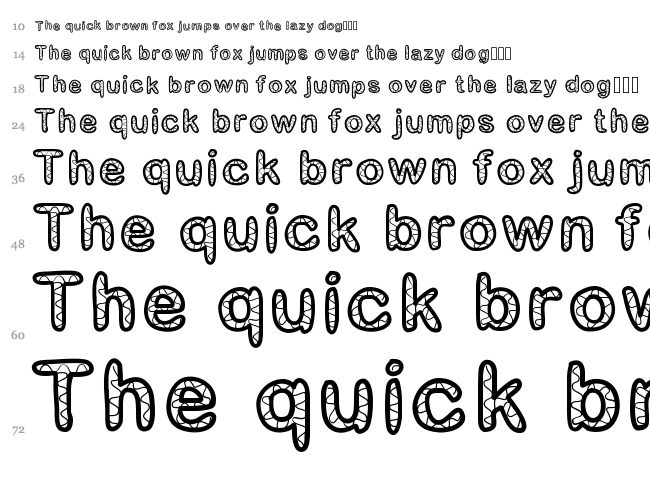 Gaelle Number font waterfall