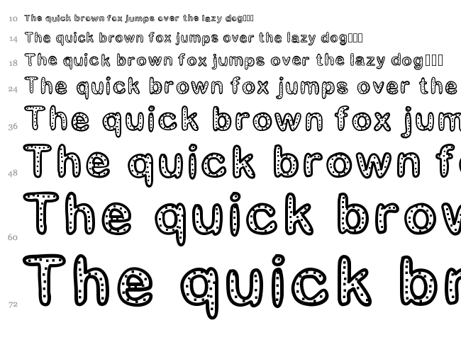 Gaelle Number font waterfall