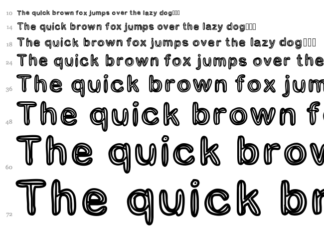 Gaelle Number font waterfall