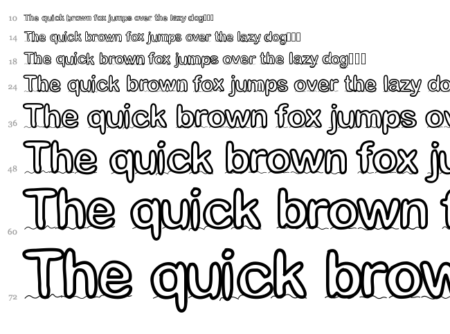 Gaelle Number font waterfall