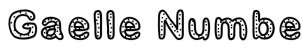 Gaelle Number 2 font preview