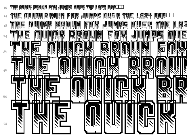 Gamix font waterfall
