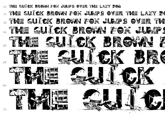 Gaza Font font waterfall