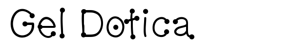 Gel Dotica font preview