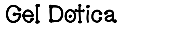 Gel Dotica font preview