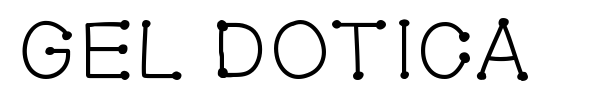 Gel Dotica font preview