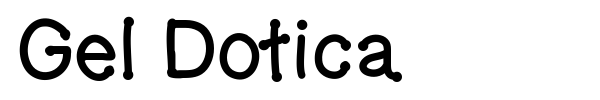 Gel Dotica font preview