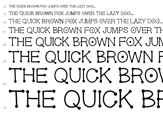 Gel Dotica font waterfall