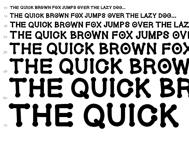 Gel Dotica font waterfall