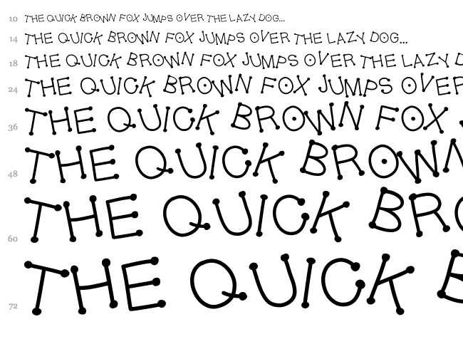 Gel Dotica font waterfall