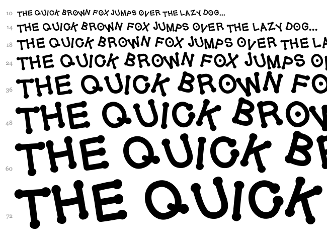 Gel Dotica font waterfall