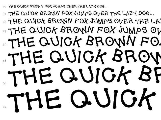 Gel Dotica font waterfall