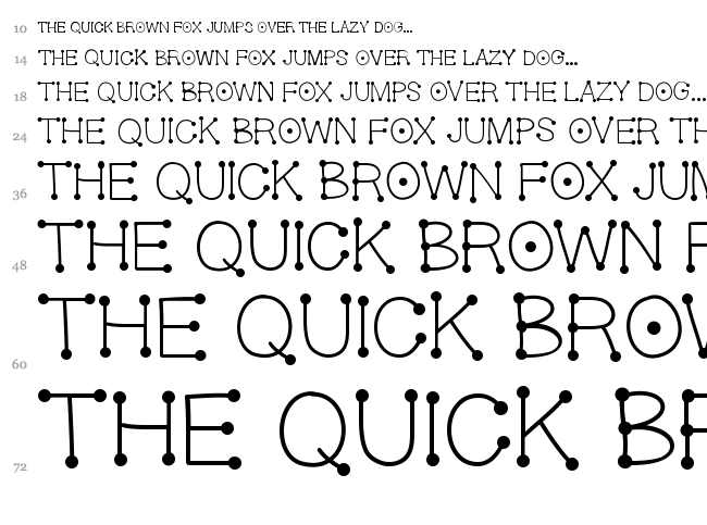 Gel Dotica font waterfall