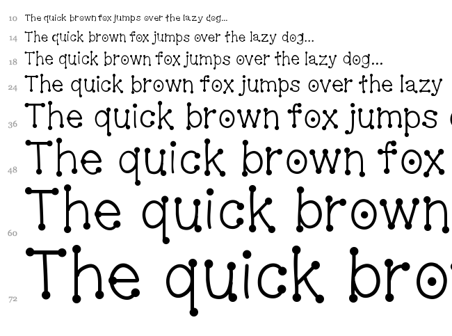 Gel Dotica font waterfall