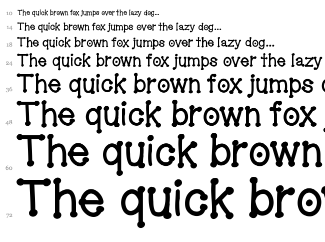 Gel Dotica font waterfall