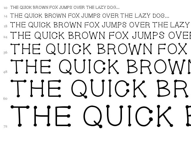 Gel Dotica font waterfall