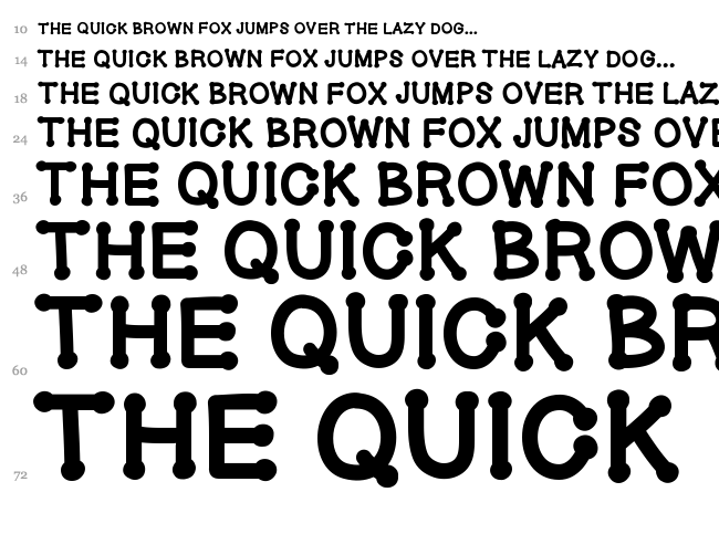 Gel Dotica font waterfall