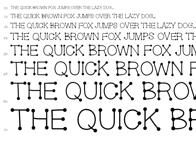 Gel Dotica font waterfall