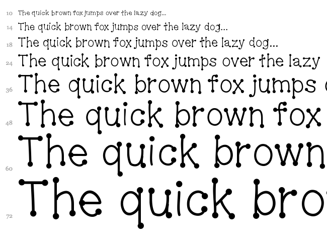 Gel Dotica font waterfall