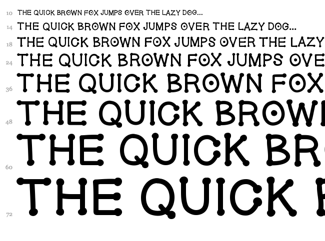 Gel Dotica font waterfall