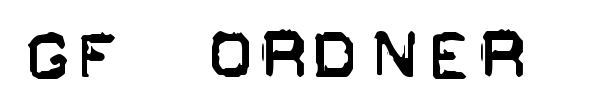 GF Ordner font preview