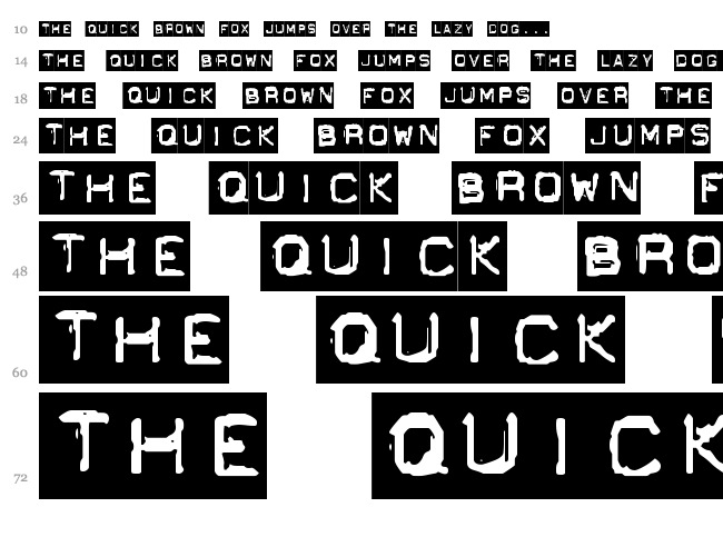GF Ordner font waterfall