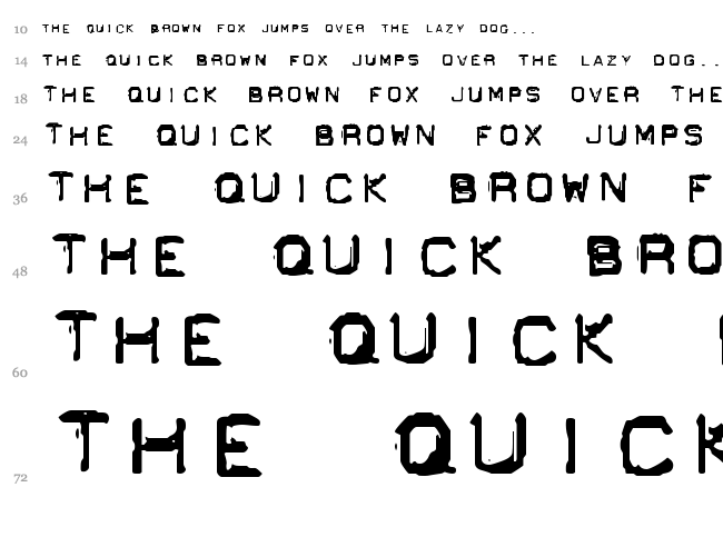 GF Ordner font waterfall