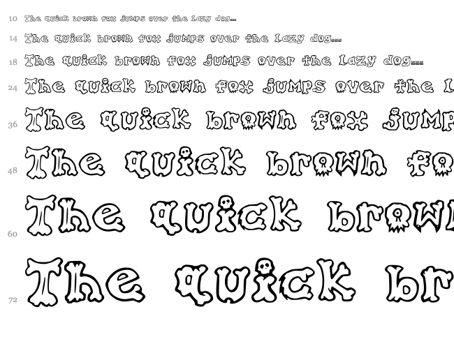 Graffiti in my Bones font waterfall