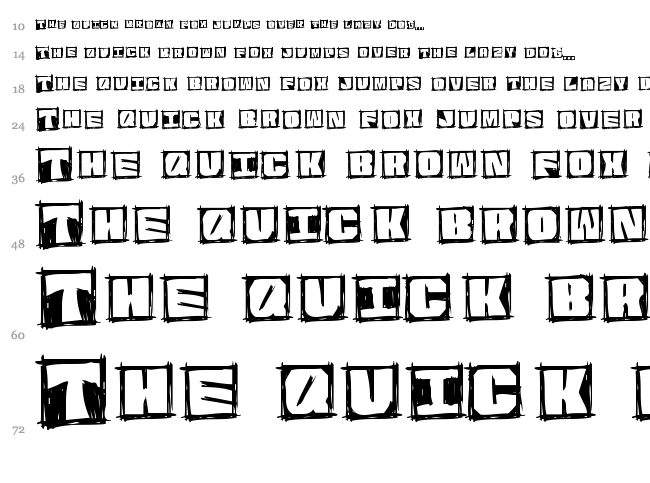 Graphic Attitude font waterfall