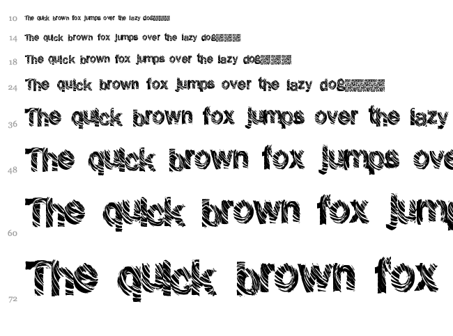 Grunge Shack font waterfall