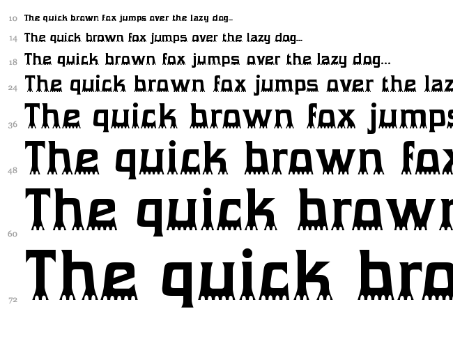 Gumtuckey font waterfall
