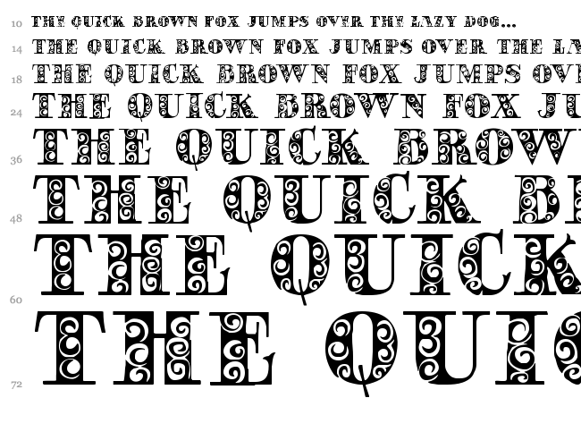 Gypsy Rose font waterfall