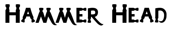 Hammer Head font preview