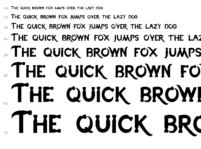Hammer Head font waterfall