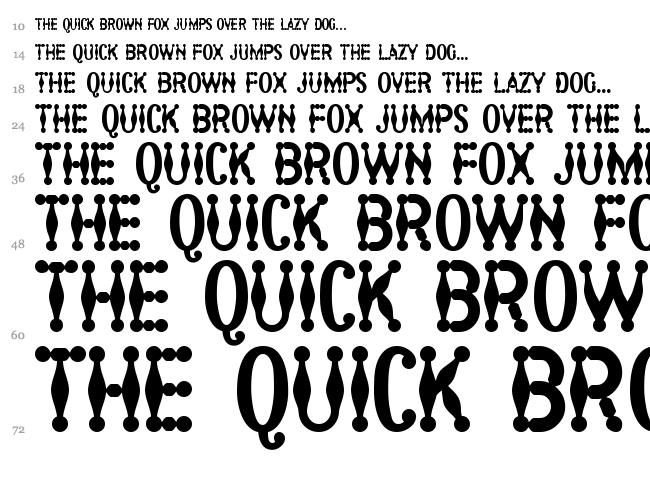Harlequin font waterfall