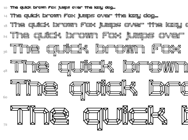 Heavy Bevel font waterfall
