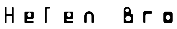 Helen Brown font