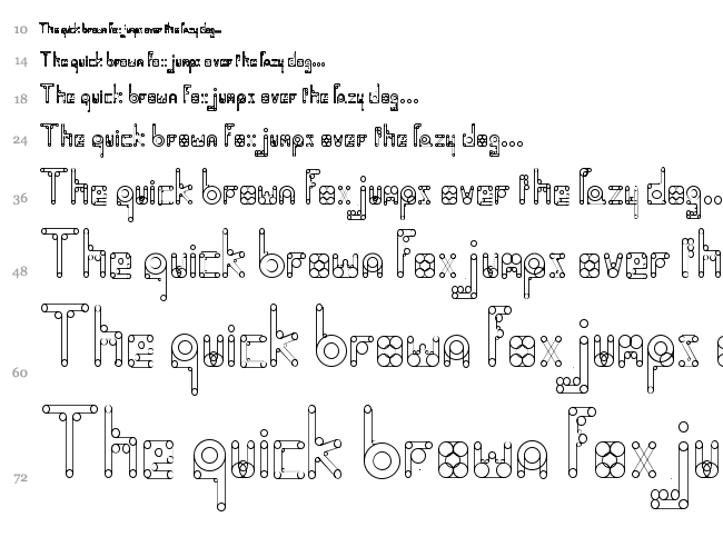 Helen Brown font waterfall