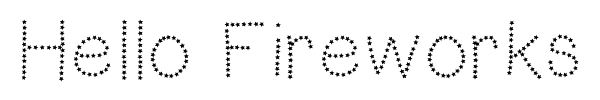 Hello Fireworks font