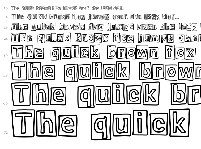 Highlight font waterfall
