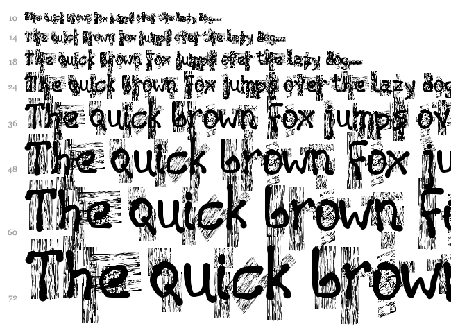 History Brush font waterfall