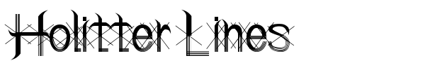Holitter Lines font preview
