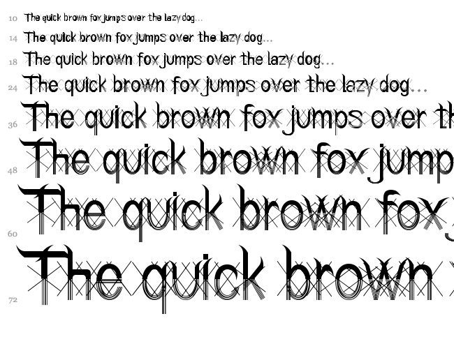 Holitter Lines font waterfall