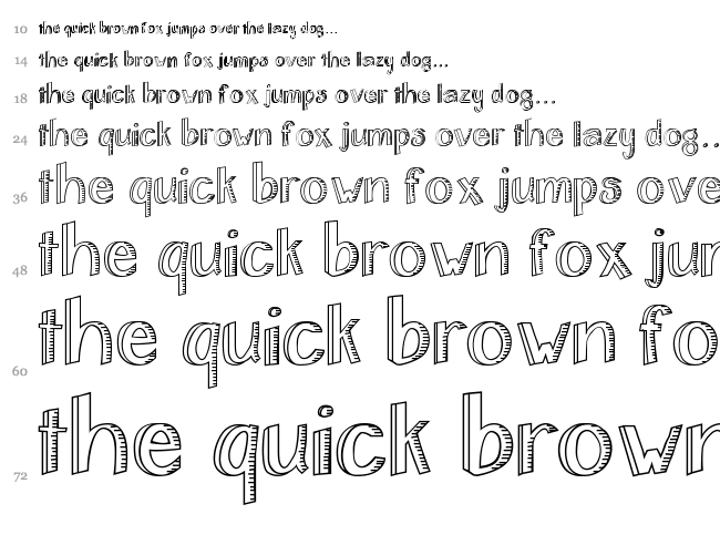 Home & Hearth Outline Bold font waterfall